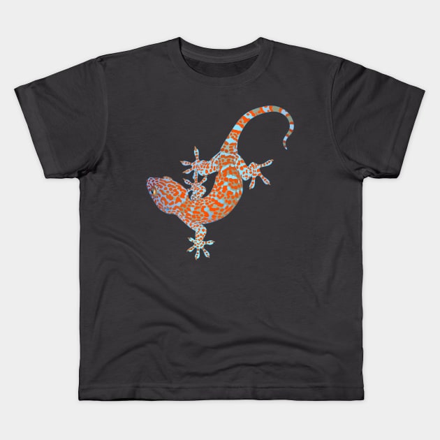 Tokay Gecko Kids T-Shirt by ziafrazier